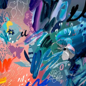 colorful floral abstract painting nature-inspired