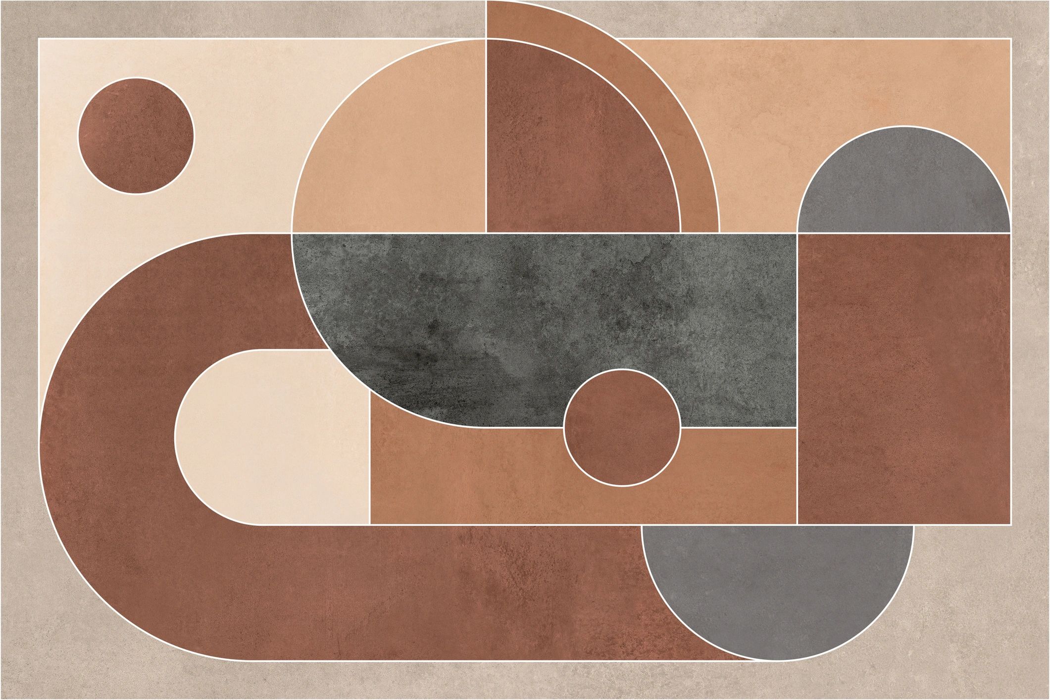 modern art print neutral