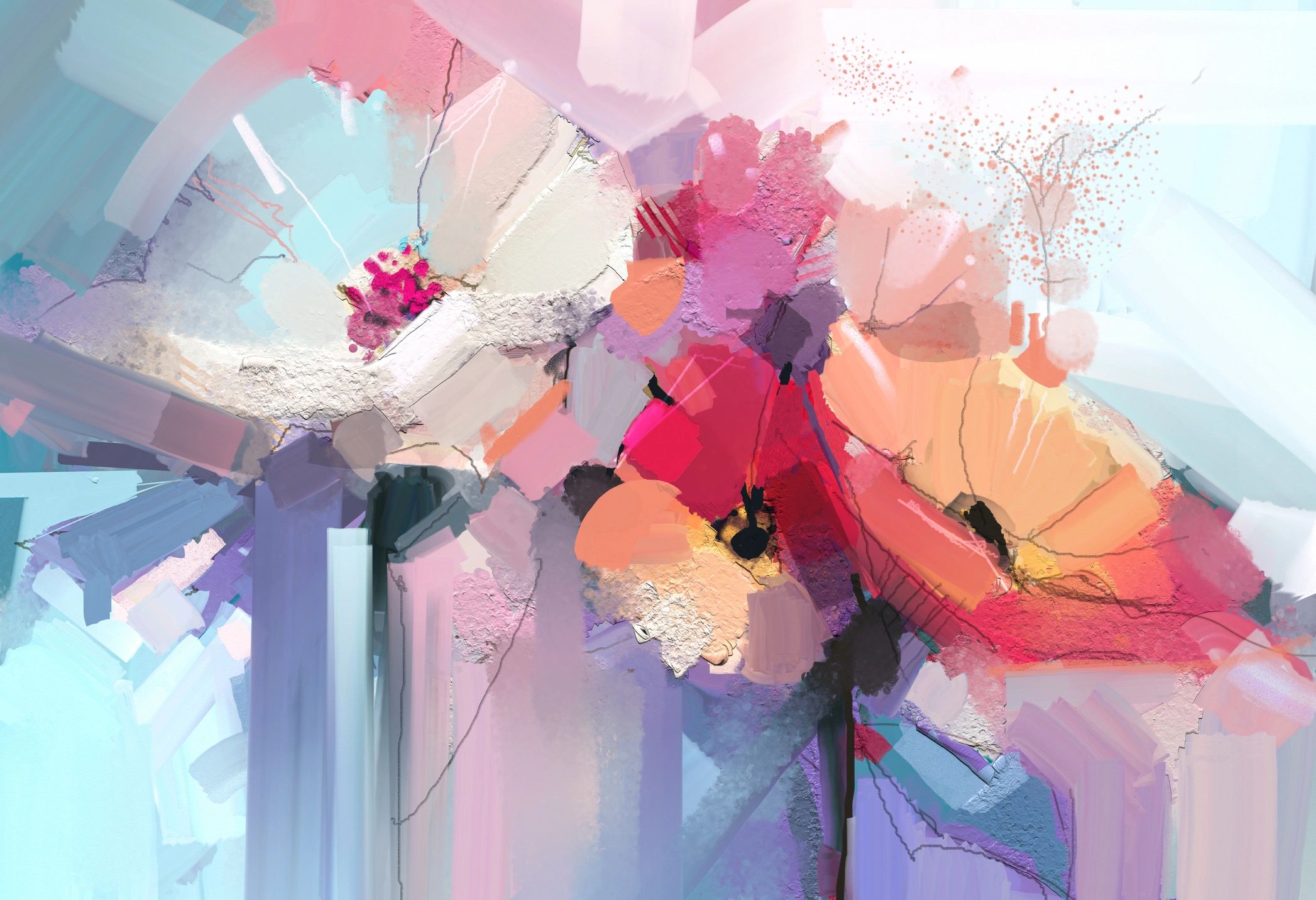 modern abstract painting by Renata Mitko