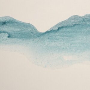 minimalist serene blue neutral abstract painting