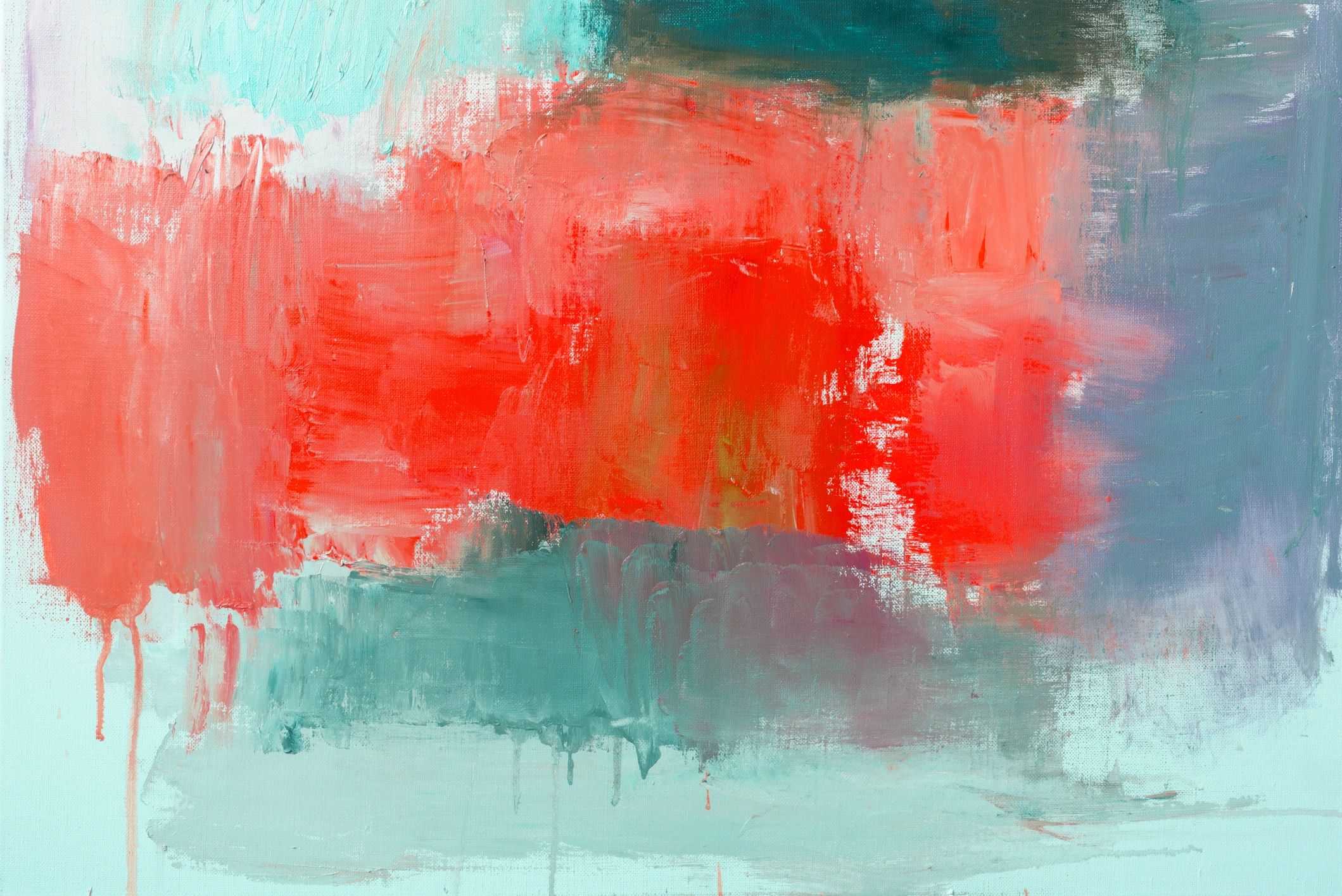 abstract vibrant layered textures painting
